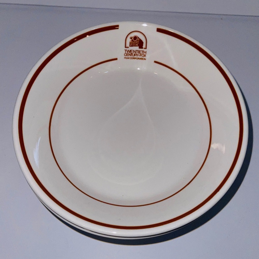 VTG Syracuse China 20th Century Fox Film Corp Rimmed Bowls 4 Studio Commissary